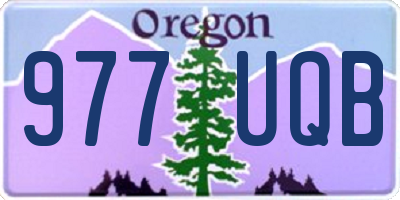 OR license plate 977UQB