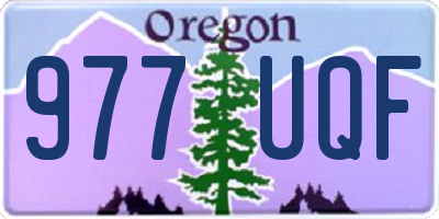 OR license plate 977UQF