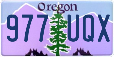 OR license plate 977UQX