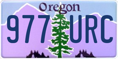 OR license plate 977URC