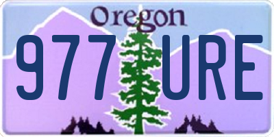 OR license plate 977URE