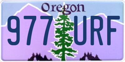 OR license plate 977URF