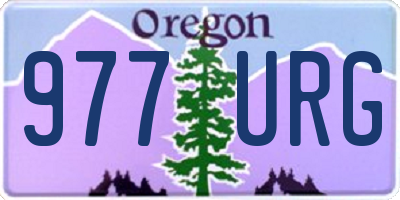 OR license plate 977URG