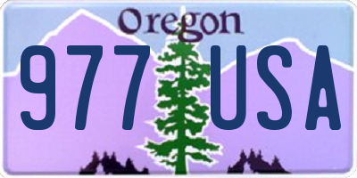OR license plate 977USA