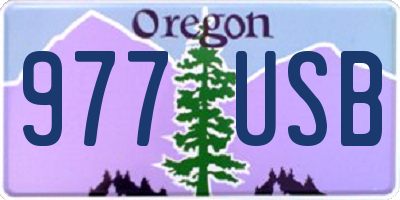 OR license plate 977USB