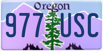 OR license plate 977USC
