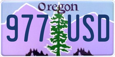 OR license plate 977USD