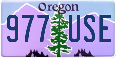 OR license plate 977USE