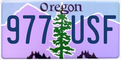 OR license plate 977USF