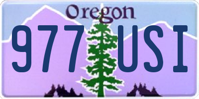 OR license plate 977USI