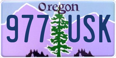 OR license plate 977USK