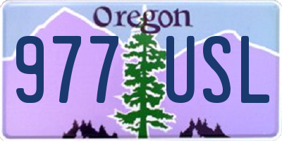 OR license plate 977USL