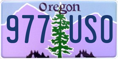 OR license plate 977USO