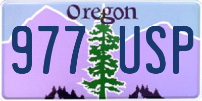 OR license plate 977USP