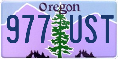 OR license plate 977UST