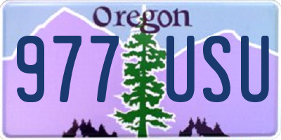 OR license plate 977USU