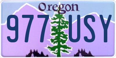 OR license plate 977USY