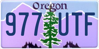 OR license plate 977UTF