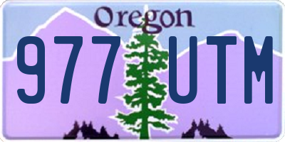 OR license plate 977UTM