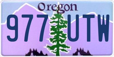 OR license plate 977UTW