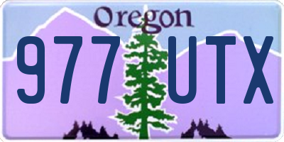OR license plate 977UTX