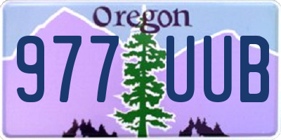 OR license plate 977UUB