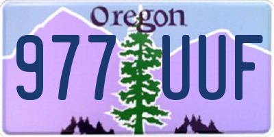 OR license plate 977UUF
