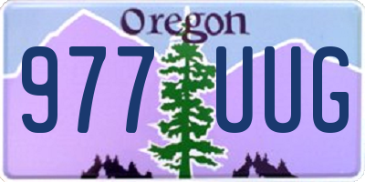 OR license plate 977UUG