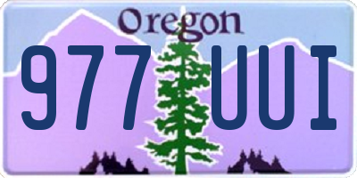 OR license plate 977UUI