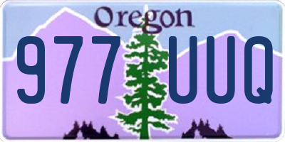 OR license plate 977UUQ