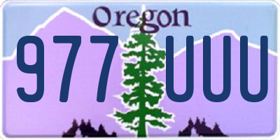 OR license plate 977UUU
