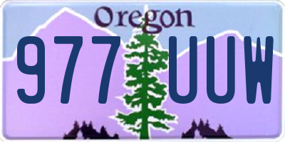 OR license plate 977UUW