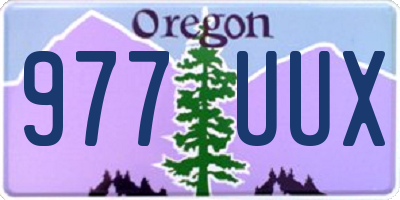 OR license plate 977UUX