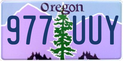 OR license plate 977UUY