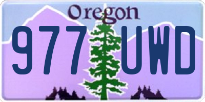 OR license plate 977UWD