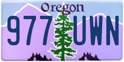 OR license plate 977UWN