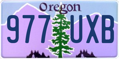 OR license plate 977UXB