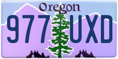 OR license plate 977UXD