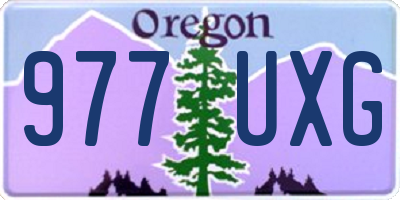 OR license plate 977UXG
