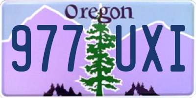 OR license plate 977UXI