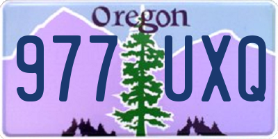 OR license plate 977UXQ