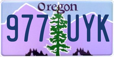 OR license plate 977UYK