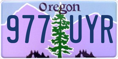 OR license plate 977UYR