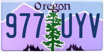 OR license plate 977UYV