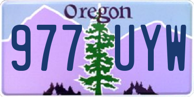 OR license plate 977UYW