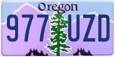 OR license plate 977UZD