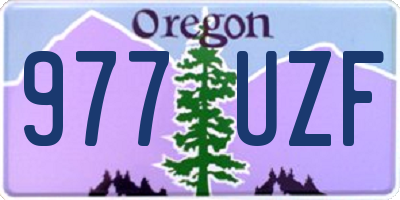 OR license plate 977UZF