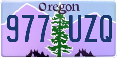 OR license plate 977UZQ