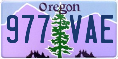 OR license plate 977VAE