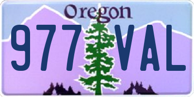 OR license plate 977VAL
